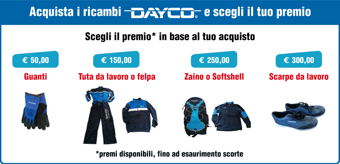 Promozione ricambi Dayco - Ariap ricambi Sicilia