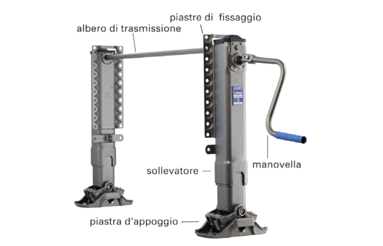 Sollevatori telescopici per rimorchi Jost