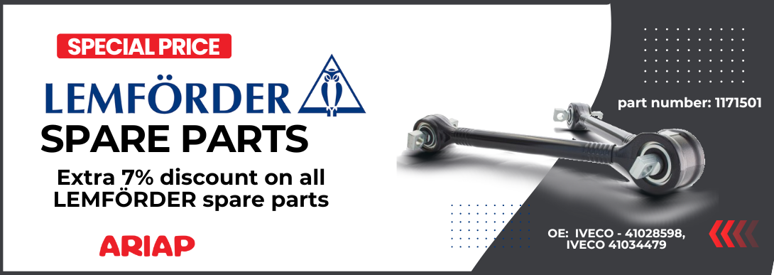 Extra 7% discount on all LEMFÖRDER spare parts | Ariap spare parts for trucks and buses