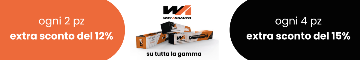 Extra sconto 12% e 15% ammortizzatori Way Assauto