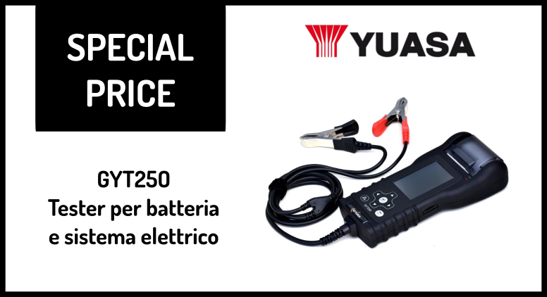 GYT250 Tester Yuasa per batteria e sistema elettrico - Ariap ricambi trucks