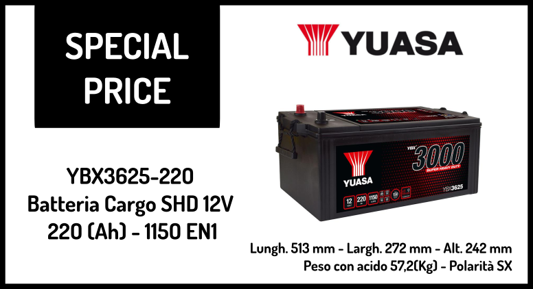 YBX3625, batteria yuasa promo ariap