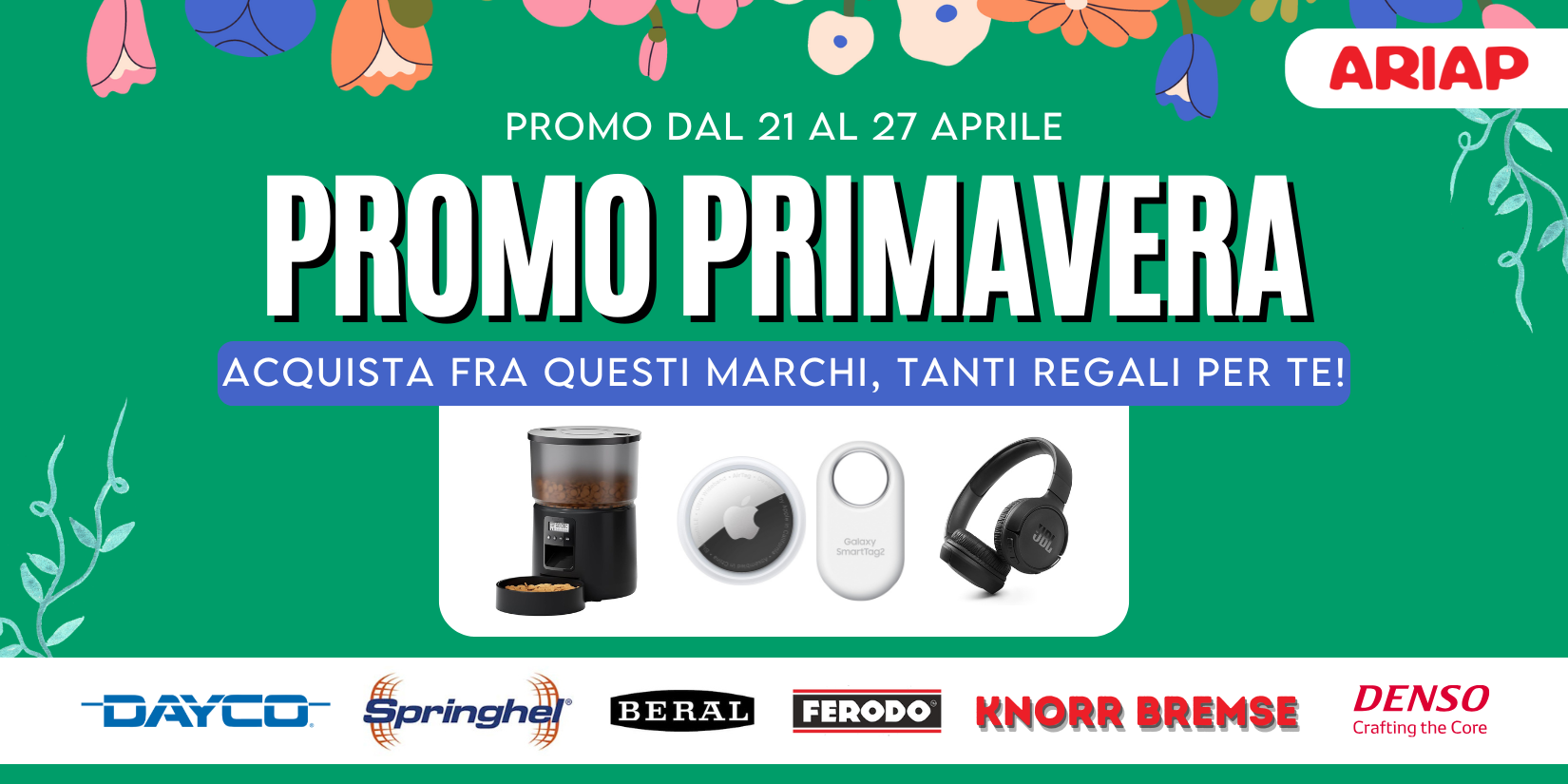 Promo ricambi Dayco, Springhel, Beral, Ferodo, Denso, Knorr Bremse