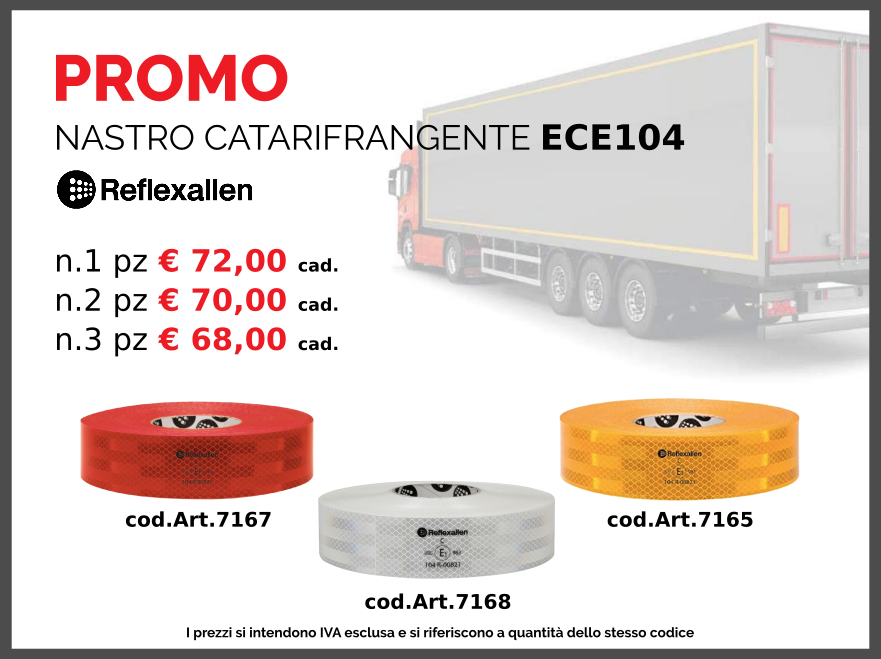 Promozione nastro catarifrangente ECE104 | Ariap ricambi sicilia