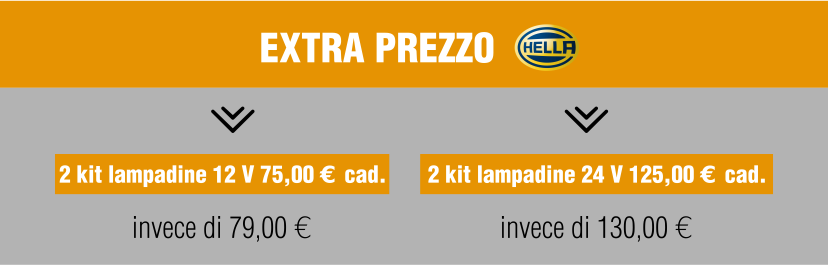 Sconto lampadine hella camion 12 V e 24 V Sconto lampadine hella camion 12 V e 24 V